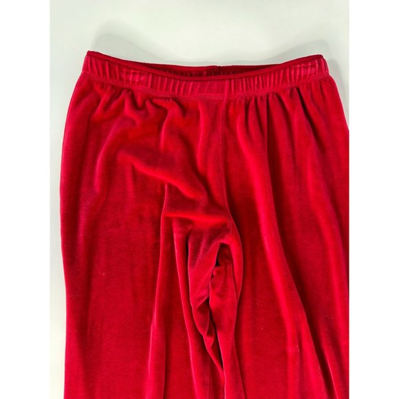 Marisa Christina Elastic Waist Pant Size Medium Red Cotton Blend Velour - Picture 12 of 16